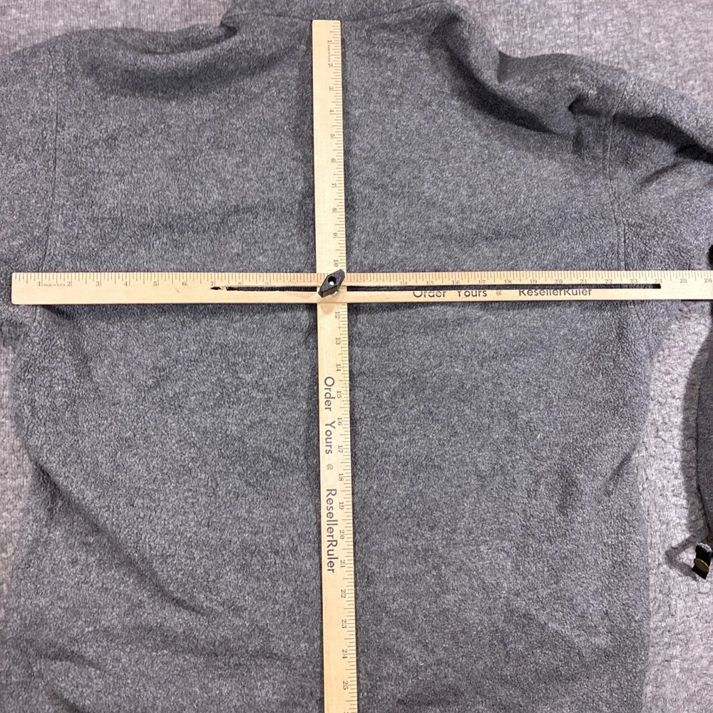 Vintage The North Face Fleece Jacket Men Large Gray Full Zip Distressed Pit Zips